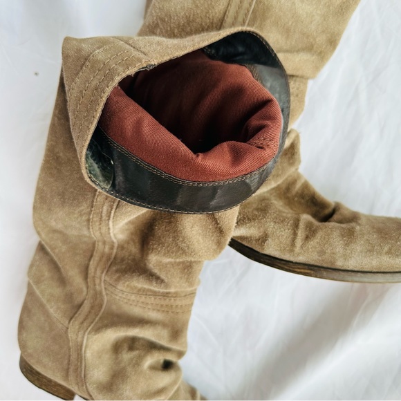 Bullboxer taupe brown suede tall boots size Eur 40, US 10 - Picture 11 of 12